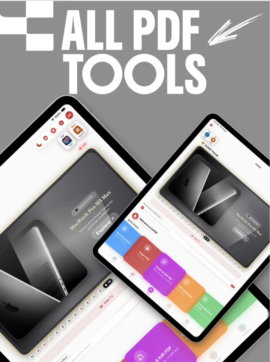 DuPDF home on iPad