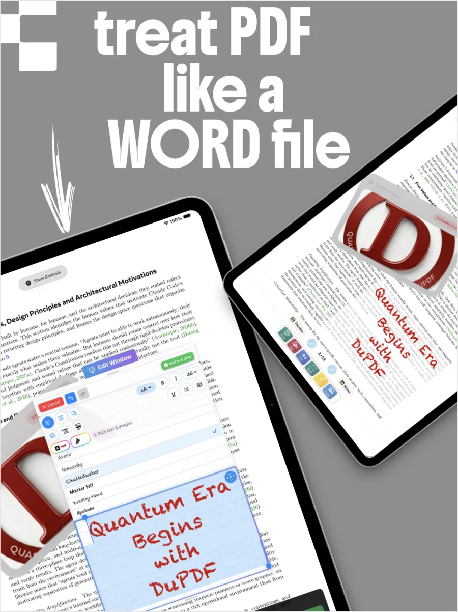 Inline text editor on iPad