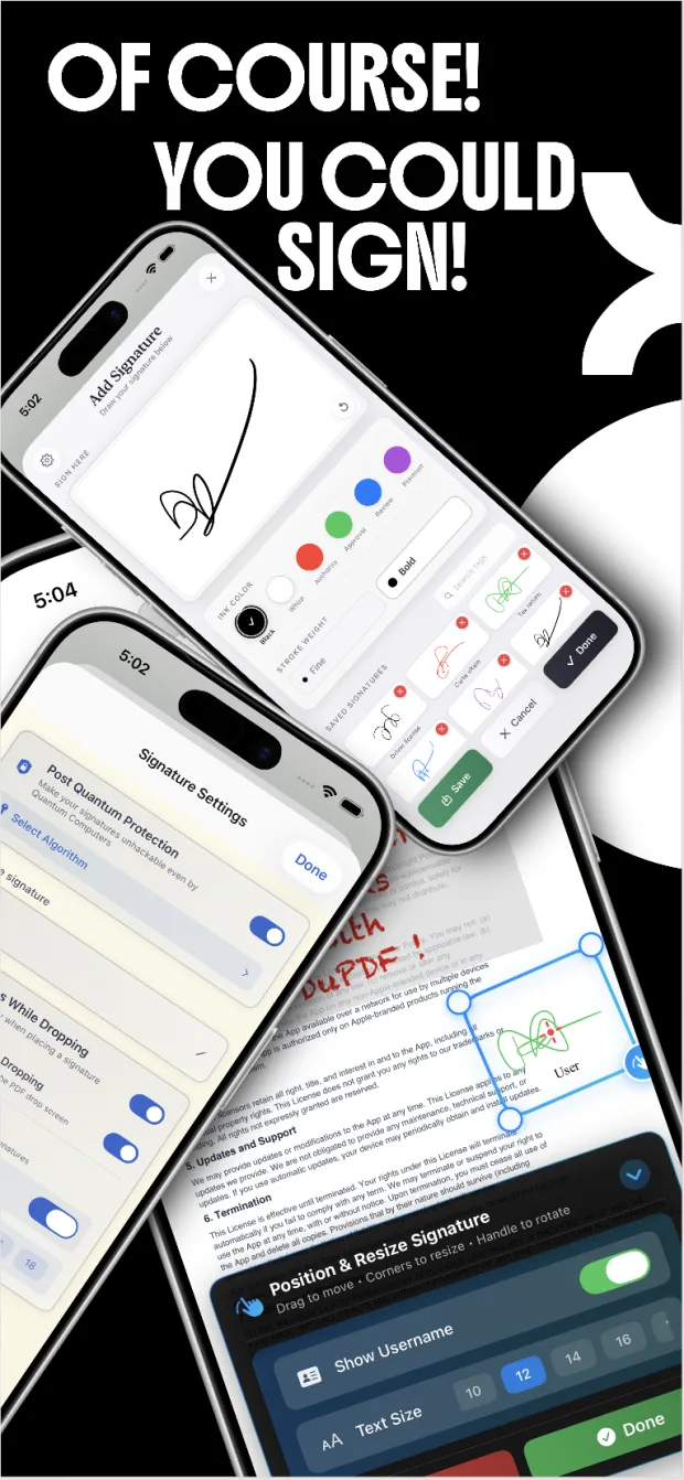 Signature capture and placement